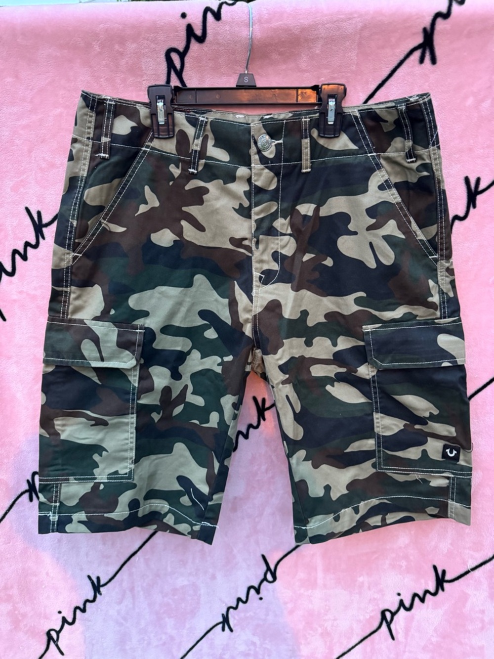 Cargo Shorts Hunting Camo with Contrast Stitching
